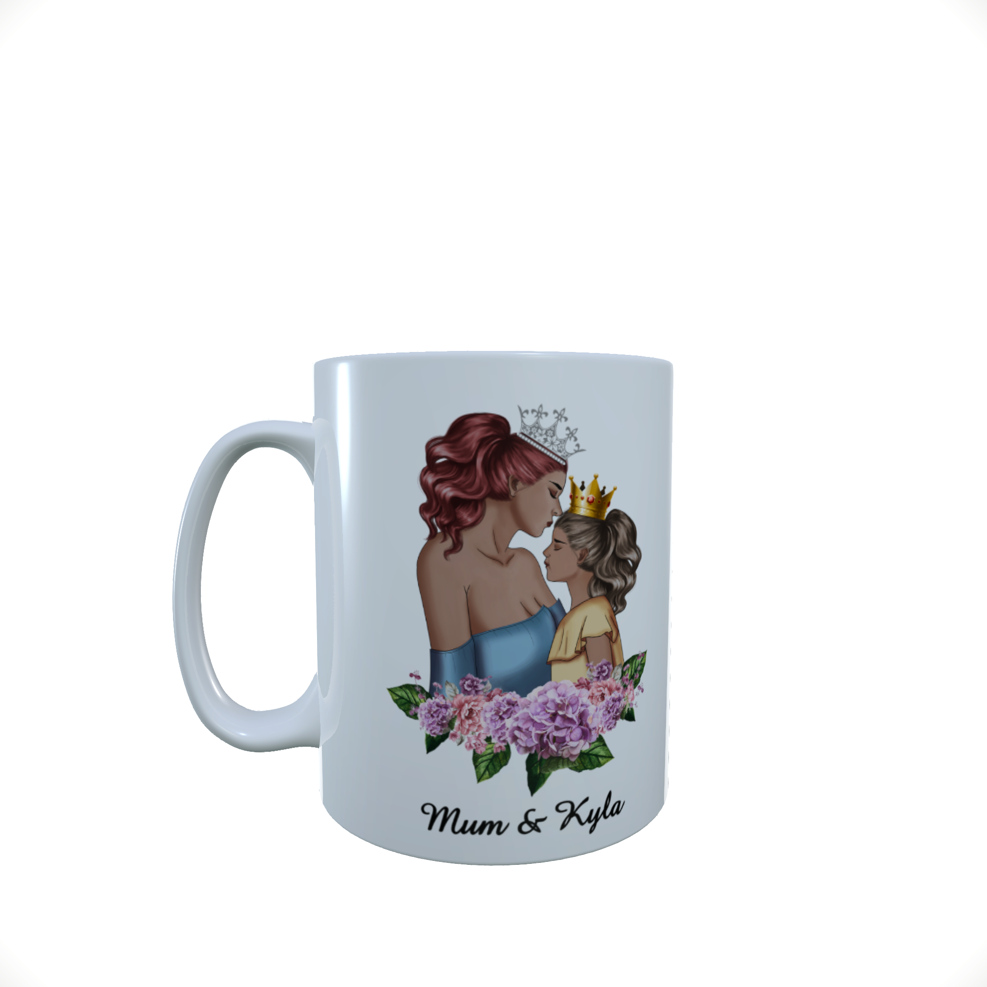 Mum and Daughter Princess Mug, Custom Mothers Day Mug